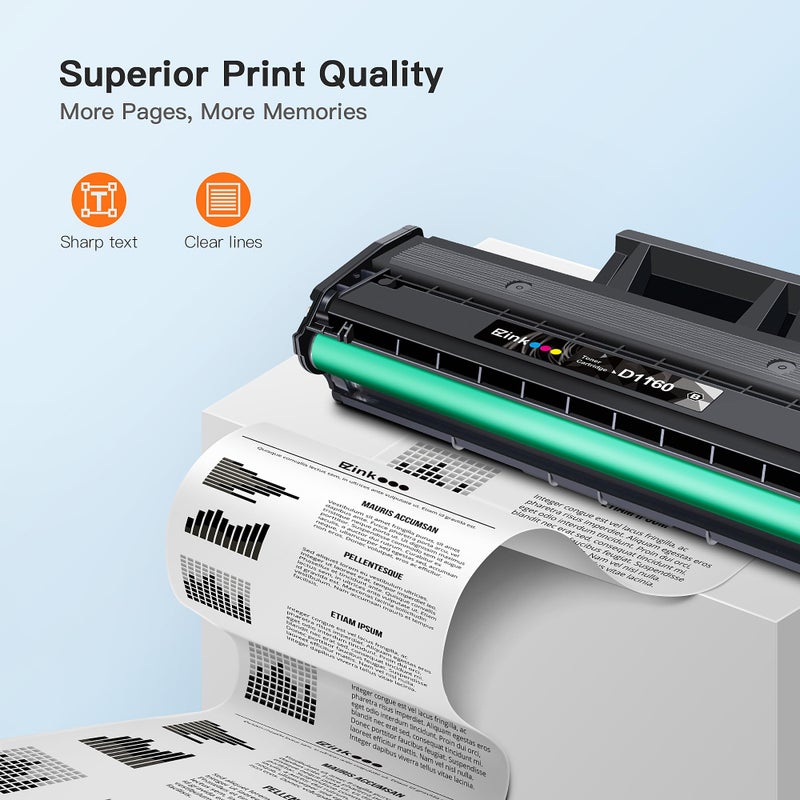 E-Z Ink Compatible Toner Cartridge Replacement for Dell B1160 Toner Cartridge to Use with Dell B1160 B1160w B1163w B1165nfw Mono Laser Printers (2 Black, YK1PM 331-7335 HF44N HF442) - Image 3